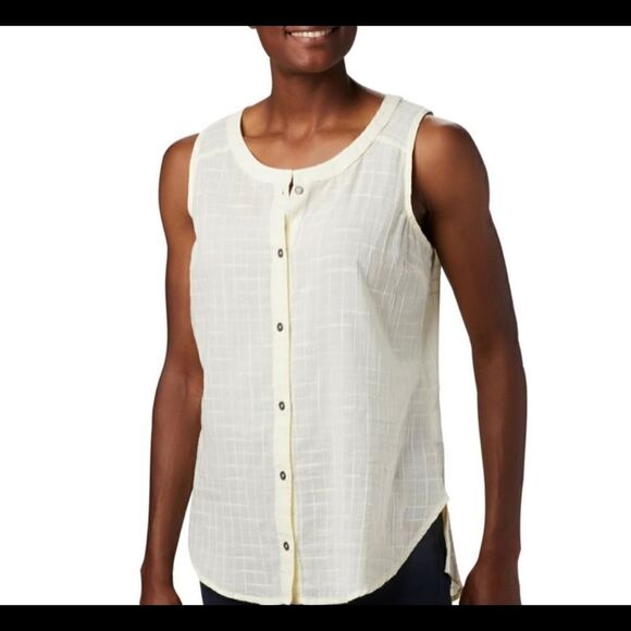 Columbia Women's XSmall Summer Ease Sleeveless Shirt - Pale Yellow - Picture 2 of 8